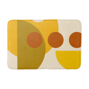 Abstrakt-beige-braune Kreise Badematte