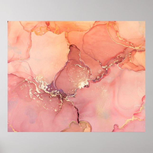 Abstrakt-beige, braune Tapete. Mischung Poster (Vorne)