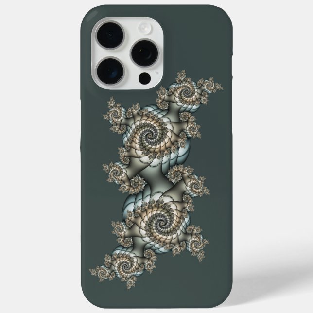 Abstrakt Beige Light Blue Fraktal Kunstgalerie Case-Mate iPhone Hülle (Rückseite)