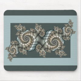 Abstrakt Beige Light Blue Fraktal Kunstgalerie Mousepad