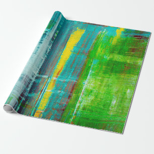 Abstrakt bemalte Leinwand. Ölfarben auf einer Pale Geschenkpapier