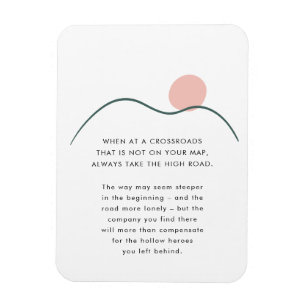 Abstrakt Bergsonne Den Hochweg nehmen Zitat Magnet