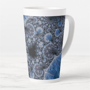 Abstrakt Black Blue Fraktal Milchtasse