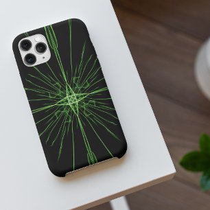 Abstrakt Black Green Neon Symmetrisch Case-Mate iPhone Hülle