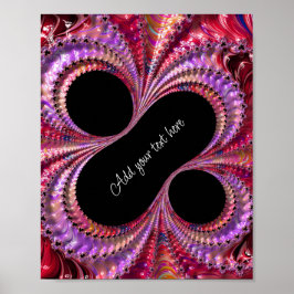 Abstrakt Black Percent Sign Fraktal Poster