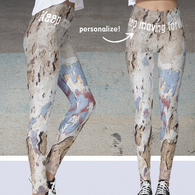 Abstrakt Blau & Beige Leggings (Von Creator hochgeladen)