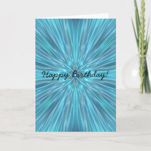 Abstrakt Blau, glücklich zum Geburtstag Karte