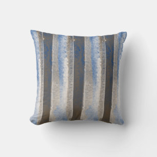 Abstrakt Blau Grau Beige Creme Modern Kissen