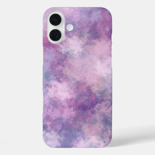 Abstrakt Blau, Lilac, rosa Acrylmalerei iPhone 16 Plus Hülle