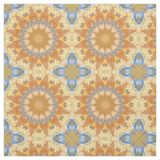 Abstrakt Blau und Gelb - Geometrisch Stoff (Muster)