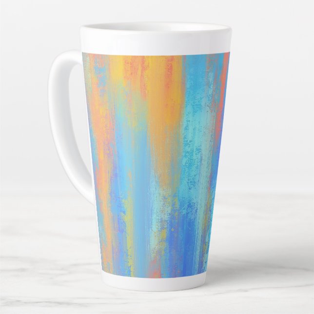 Abstrakt Blau und Orange Milchtasse (Linke Ecke)