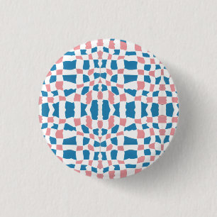 Abstrakt Blau und Rosa Button