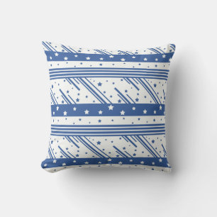 Abstrakt Blau und Weiß Kissen