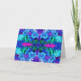 Abstrakt Blau (Version 2) Leere individuell anpass Karte