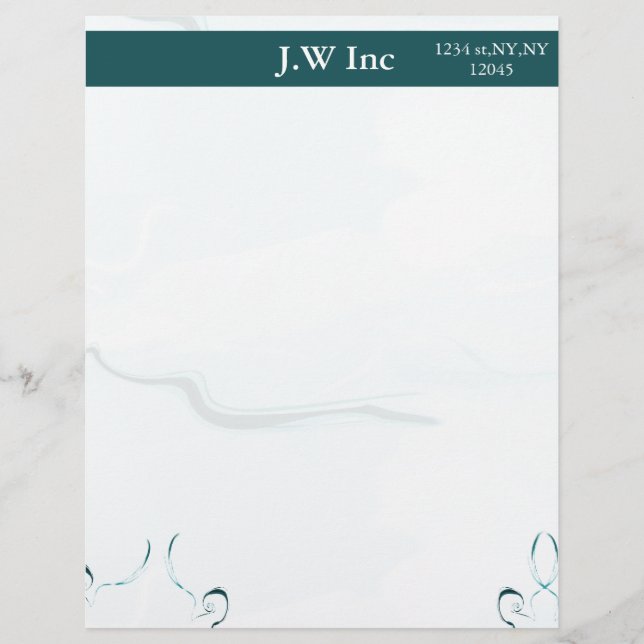 abstrakt-blaue Geschäftsbriefe Briefbogen (Vorderseite)