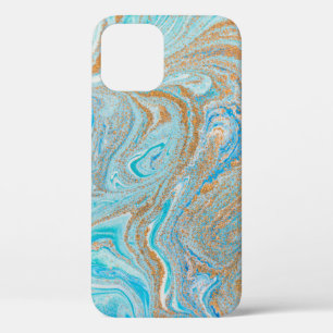 Abstrakt-blaue Marmorstruktur Case-Mate iPhone Hülle