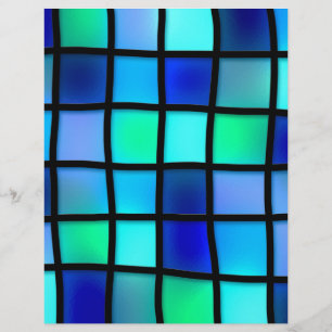 Abstrakt-blaue Mosaikfliese