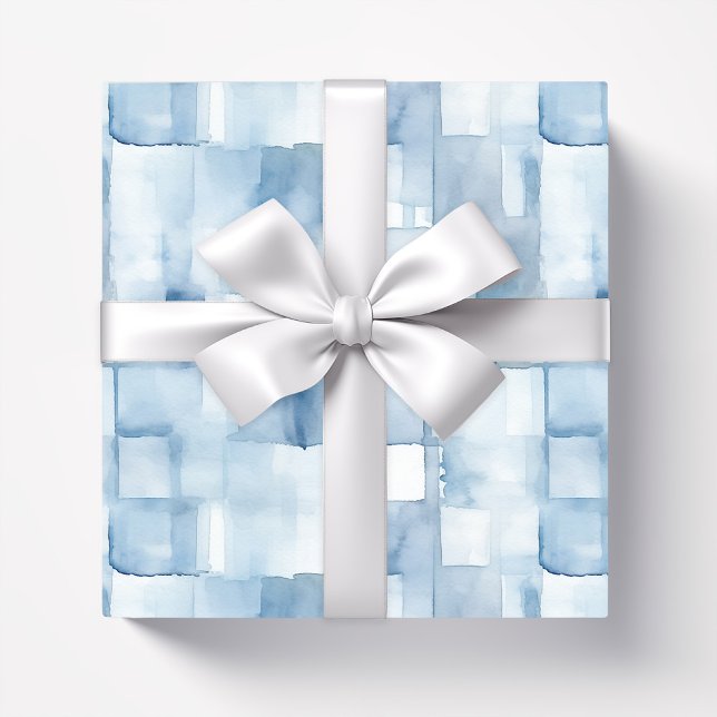 Abstrakt blauer Wasserfarben Geschenkpapier (Von Creator hochgeladen)