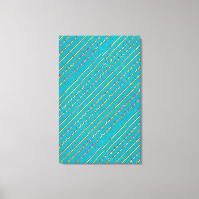 abstrakt blaugrüne Diagonale Leinwanddruck (Vorderseite)