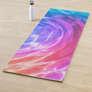Abstrakt-Blaurosa-Lila-flüssige Artwork Yogamatte