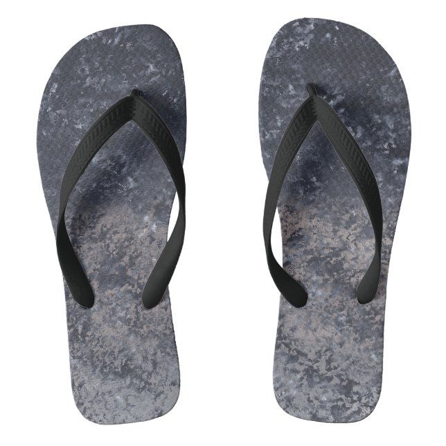 Abstrakt Blendet Schwarz-Grau-Tan-Weiße Flip Flops (Fußbett)