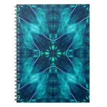Abstrakt Bloom Aqua und Blue Fraktal Design