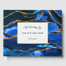 Abstrakt Blue Agate Watercolor