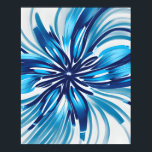 Abstrakt Blue Blume Art Deco Poster<br><div class="desc">Abstrakt Blue Blume Art Déco,  dieses moderne Deko Design bietet eine Abstrakte Blue Blume Illustration.</div>