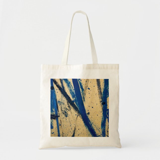 Abstrakt Blue Budget Tasche (Vorne)