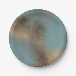 Abstrakt Blue Creme Art Pappteller