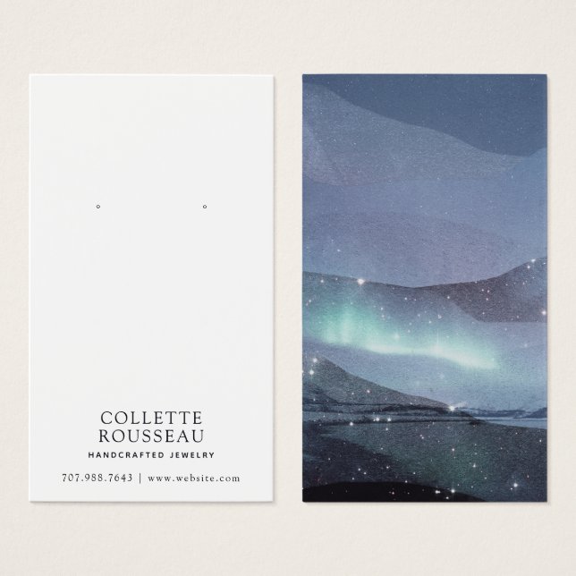 Abstrakt Blue Earring Juwelier Display (Vorne & Hinten)