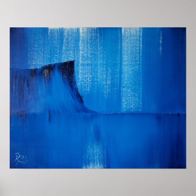 Abstrakt Blue Fair Head Irish Art Print Poster (Vorne)