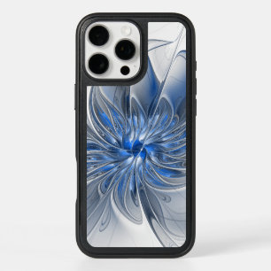 Abstrakt Blue Gray Fraktal Art Blume