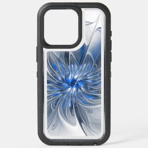 Abstrakt Blue Gray Fraktal Art Blume