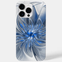 Abstrakt Blue Gray Fraktal Art Blume