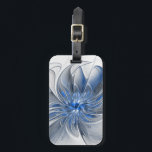 Abstrakt Blue Gray Fraktal Art Blume Gepäckanhänger<br><div class="desc">Einzigartige Fantasy-Blume in Blau- und Grautönen,  abstrakt und elegant. Design für Ihr Gepäckanhänger und mehr.</div>