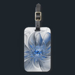 Abstrakt Blue Gray Fraktal Art Blume Gepäckanhänger<br><div class="desc">Einzigartige Fantasy-Blume in Blau- und Grautönen,  abstrakt und elegant. Design für Ihr Gepäckanhänger und mehr.</div>