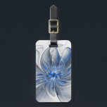 Abstrakt Blue Gray Fraktal Art Blume Gepäckanhänger<br><div class="desc">Einzigartige Fantasy-Blume in Blau- und Grautönen,  abstrakt und elegant. Design für Ihr Gepäckanhänger und mehr.</div>