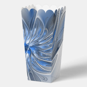 Abstrakt Blue Gray Fraktal Art Blume Geschenkschachtel