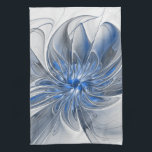 Abstrakt Blue Gray Fraktal Art Blume Geschirrtuch<br><div class="desc">Eine einzigartige Fantasy-Blume in Blau- und Grautönen,  abstrakt und elegant. Ungewöhnliches Design für Ihr dekoratives Blumenhandtuch und mehr.</div>