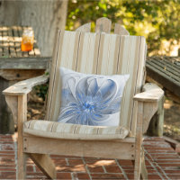 Abstrakt Blue Gray Fraktal Art Blume