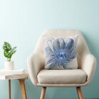 Abstrakt Blue Gray Fraktal Art Blume
