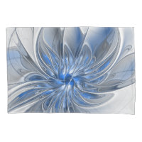 Abstrakt Blue Gray Fraktal Art Blume