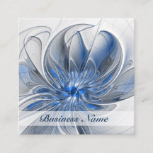 Abstrakt Blue Gray Fraktal Art Blume