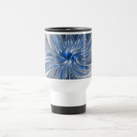 Abstrakt Blue Gray Fraktal Art Blume