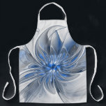 Abstrakt Blue Gray Fraktal Art Blume Schürze<br><div class="desc">Eine einzigartige Fantasy-Blume in Blau- und Grautönen, abstrakt und elegant. Design für Ihre Schürze und mehr.</div>