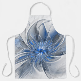 Abstrakt Blue Gray Fraktal Art Blume Schürze