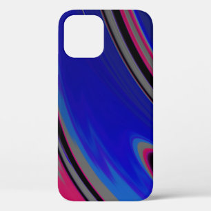 Abstrakt Blue Gray Magenta Fraktal Swirl Case-Mate iPhone Hülle