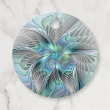 Abstrakt Blue Green Butterfly Fantasy Art Custom