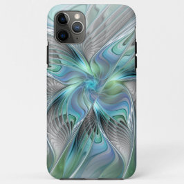Abstrakt Blue Green Butterfly Fantasy Fraktal Art Case-Mate iPhone Hülle